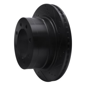 Dodge Ram 3500 Brake Rotor (1) - Rear Right - R1 Concepts - Drilled & Slotted - Black - `03-`08